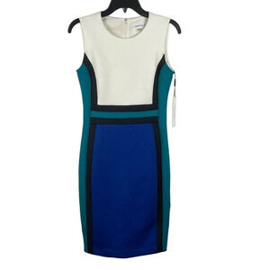 Calvin Klein Women Sleeveless Crew Neck Pencil Dress Size 4
